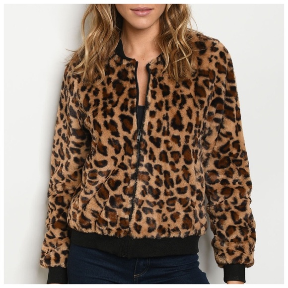 🆕LAST ONE, Leopard print faux fur print jacket - Picture 5 of 6